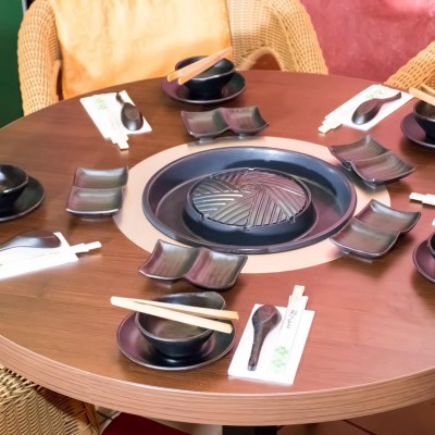 Gedeckter Tisch im Tom Yam Restaurant