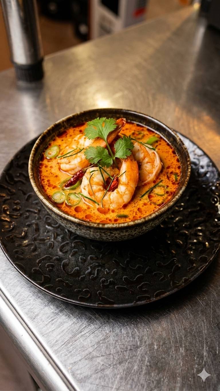 Thailändisches Curry mit Garnelen
